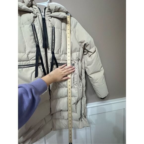 NWOT Orolay 092 Classics Stone Tan Thickened Duck Down Puffer Hooded Jacket Med - Picture 11 of 13